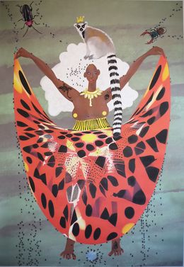 Gemälde, Queen Crowned in Lemur Catta, Kim Soo Young