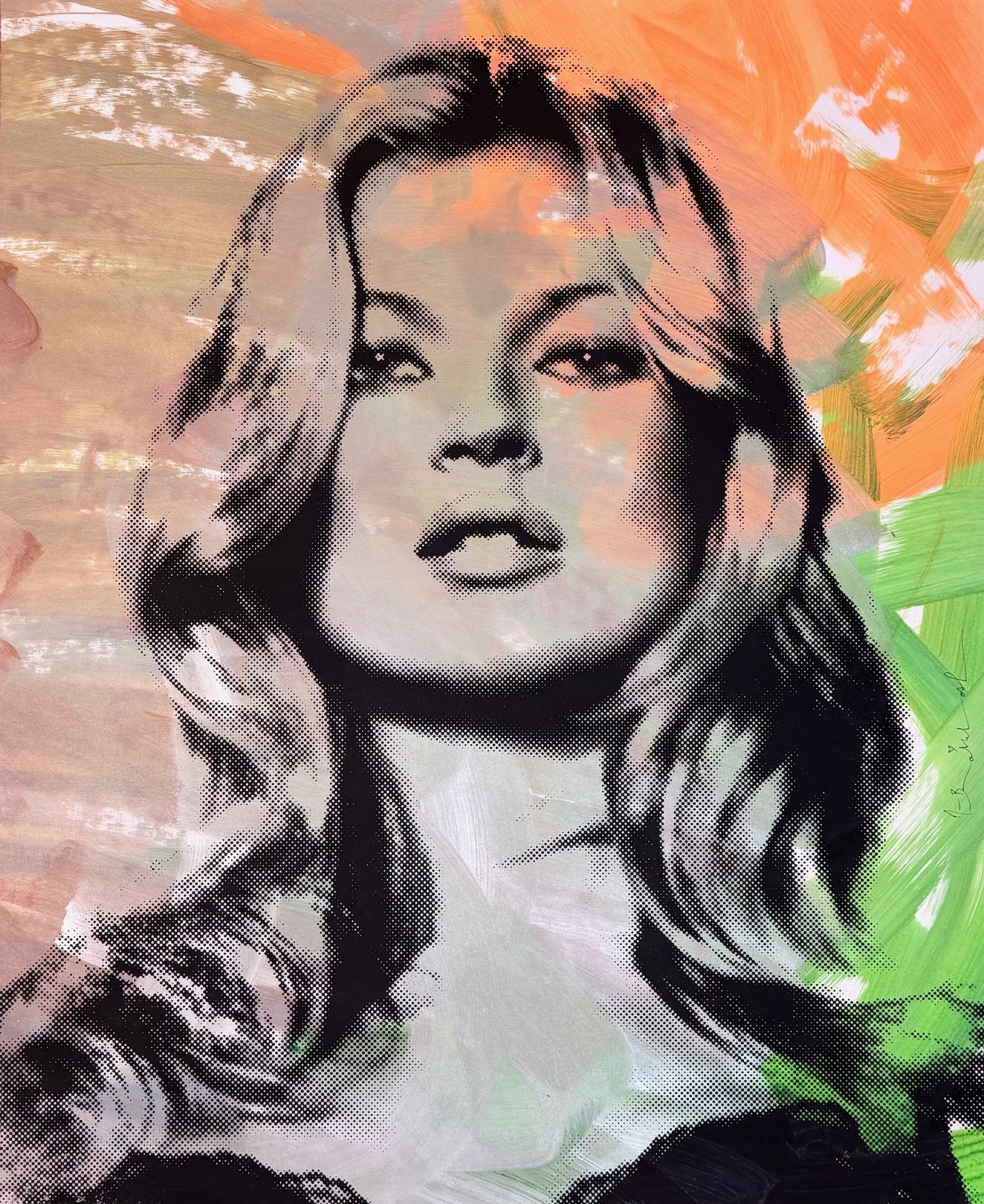 Mr Brainwash, Cover Girl - Kate Moss - Golden Paint Version Mr Brainwash, Cover Girl - Kate Moss - Golden Paint Version