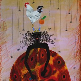 Painting, Queen Crowned in a Rooster, Kim Soo Young