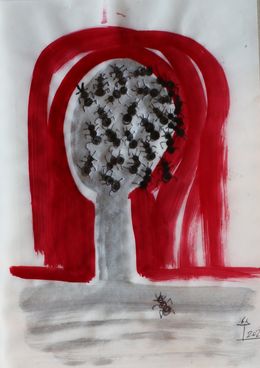 Peinture, Face of Women with Insects, Kim Soo Young