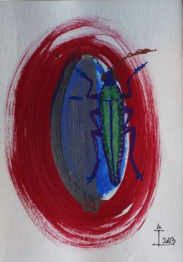 Gemälde, Face of Women with Insects, Kim Soo Young
