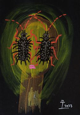 Gemälde, Face of Women with Insects, Kim Soo Young