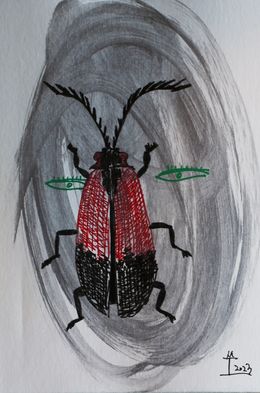 Gemälde, Face of Women with Insects, Kim Soo Young