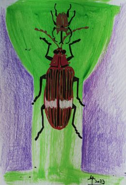 Gemälde, Face of Women with Insects, Kim Soo Young