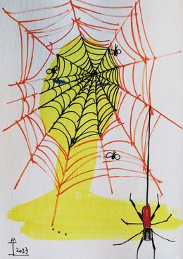 Gemälde, Face of Women with Insects, Kim Soo Young
