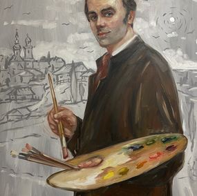 Gemälde, Young artist Taras Shevchenko, Pavlo Marinets