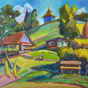 Gemälde, Grandma's summer, Pavlo Marinets