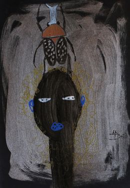 Gemälde, Face of Women with Insects, Kim Soo Young