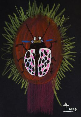 Gemälde, Face of Women with Insects, Kim Soo Young
