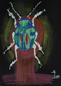 Gemälde, Face of Women with Insects, Kim Soo Young