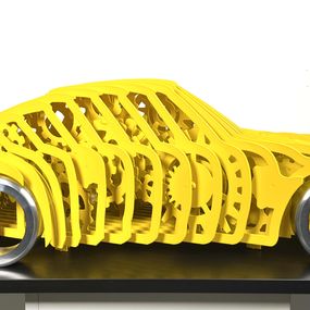 Sculpture, PSCH yellow, Jean François Piecourt
