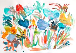 Painting, Jardin de fleurs, Isabelle Marie