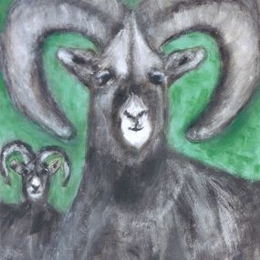 Gemälde, Belier et son petit, Paola Lanzi