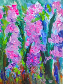 Painting, Summer's iris symphony, Natalya Mougenot