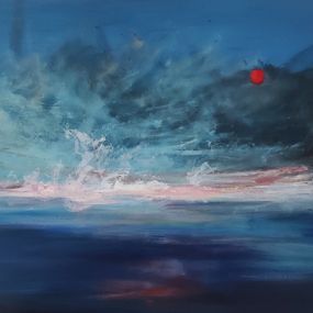 Gemälde, Soleil rouge, Marie Line Robert