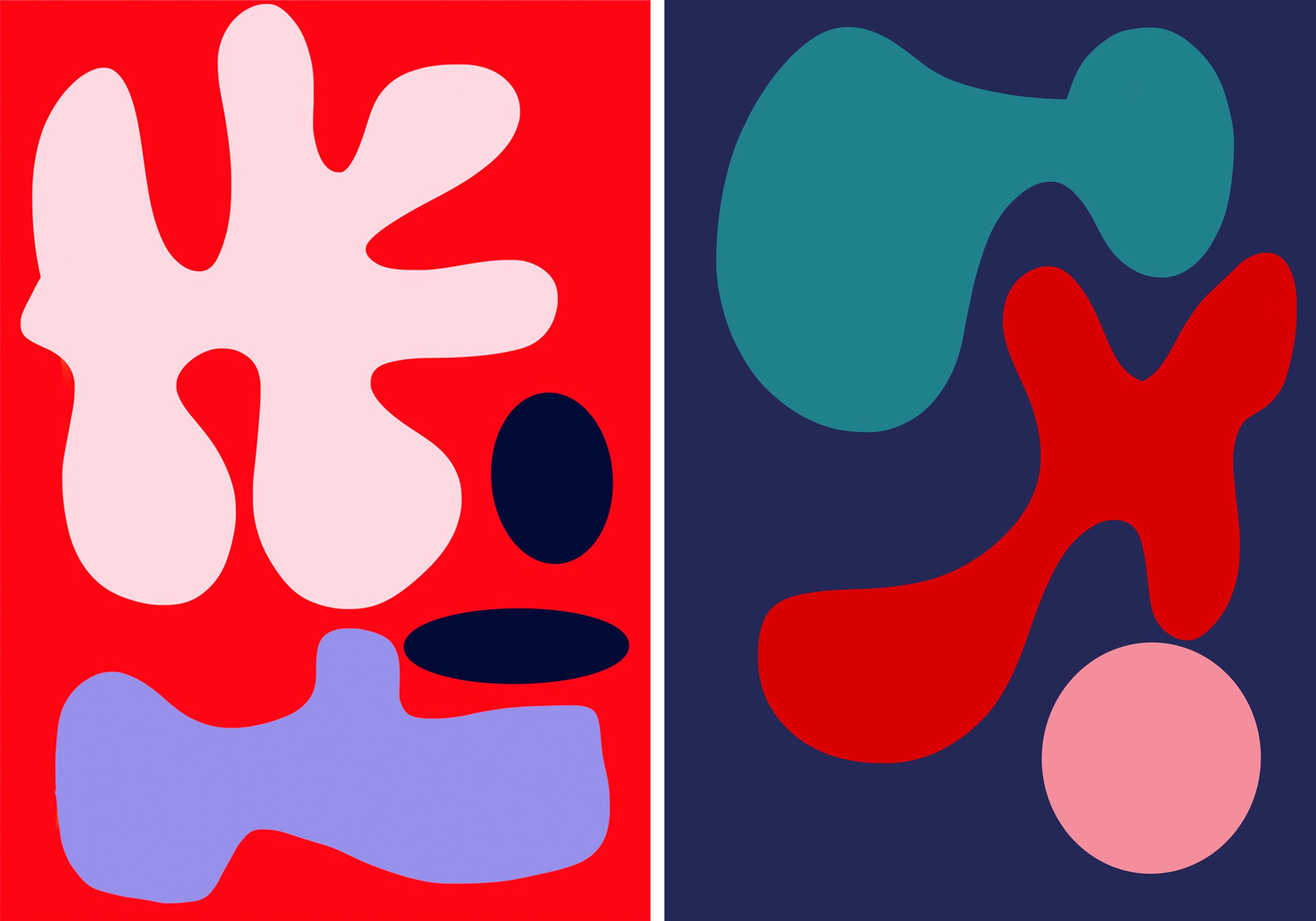 Angelica Tcherassi, He Said 03 and She Said 02, Diptych Angelica Tcherassi, He Said 03 and She Said 02, Diptych