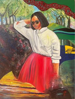 Peinture, Unfolding Horizons - 21st Century, Contemporary, Figurative, Women, Colourful, Odesola Idowu