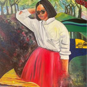 Gemälde, Unfolding Horizons - 21st Century, Contemporary, Figurative, Women, Colourful, Odesola Idowu