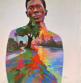 Painting, Let Peace Reign (Life Within) - 21st Century, Contemporary, Figurative, Nature, Gbelekale Azeez