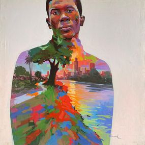 Gemälde, Let Peace Reign (Life Within) - 21st Century, Contemporary, Figurative, Nature, Gbelekale Azeez