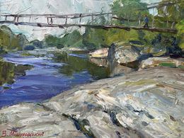 Painting, Bridge over the river, Mishurovsky Victor