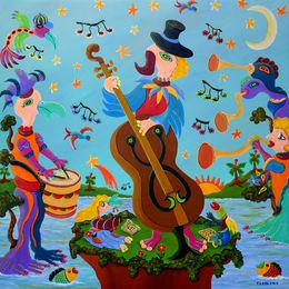 Painting, Symphonie en île, Françoise Leblond