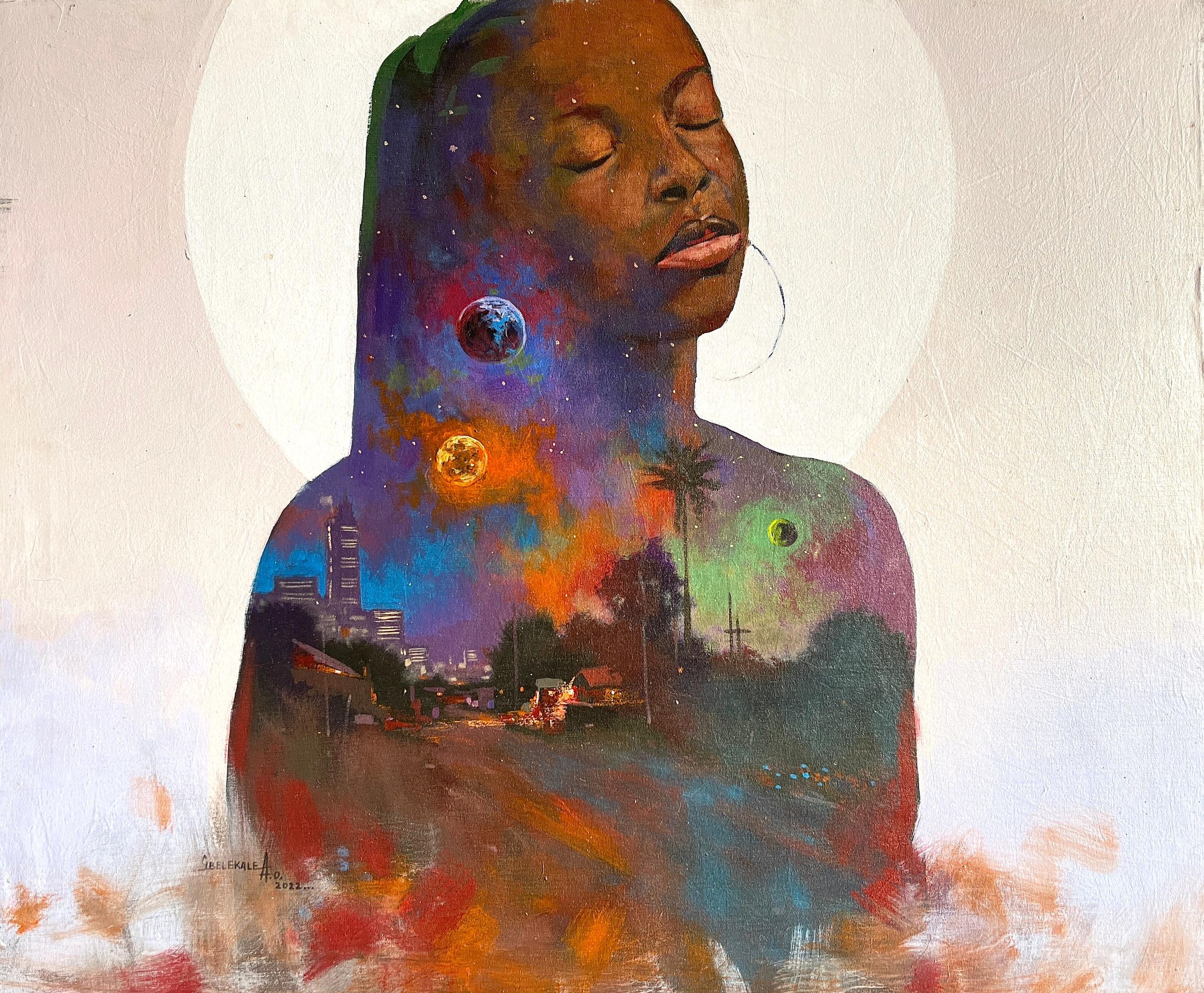 Gbelekale Azeez, Beyond This Earth (Life Within) - 21st Century, Contemporary, Figurative, Nature Gbelekale Azeez, Beyond This Earth (Life Within) - 21st Century, Contemporary, Figurative, Nature