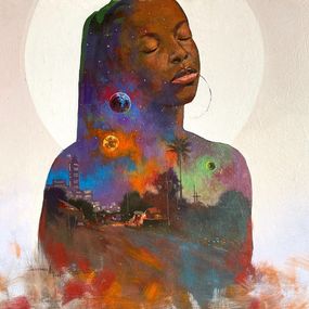 Gemälde, Beyond This Earth (Life Within) - 21st Century, Contemporary, Figurative, Nature, Gbelekale Azeez