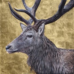 Gemälde, L'immortel (Cerf), Christophe Drochon