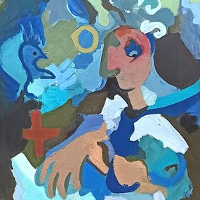 Gemälde, Deux Amis, Cécile Coutant