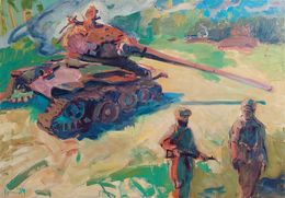Peinture, They arrived. Dmitrivka, Oleksandr Khrapachov