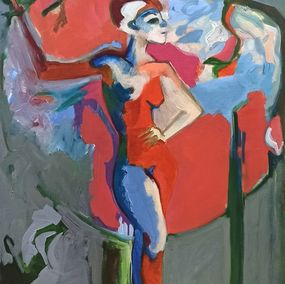 Gemälde, Reine de la forêt, Cécile Coutant