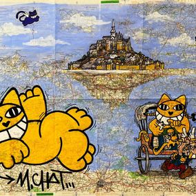 Pittura, M. Chat au Mont Saint-Michel, M.Chat