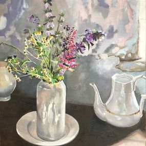 Gemälde, Bouquet à la fenêtre, Sophie Roy