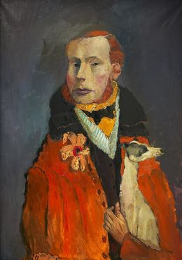 Gemälde, Man with a Dog, Maxime Vardanian
