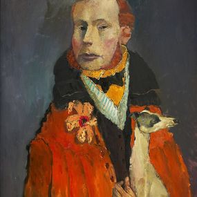 Painting, Man with a Dog, Maxime Vardanian