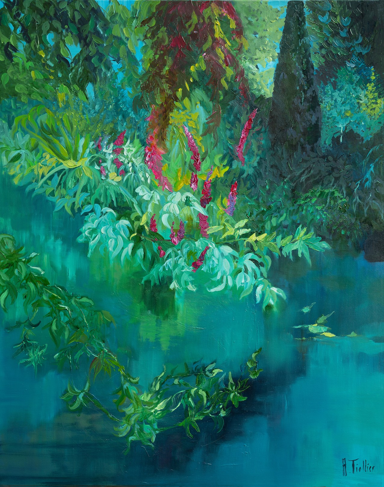Agnès Tiollier, Jardin des songes, éclats d'émeraude Agnès Tiollier, Jardin des songes, éclats d'émeraude