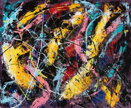Peinture, Création L082. Jeu d’ombres et éclats colorés, Jean-Jacques Marie