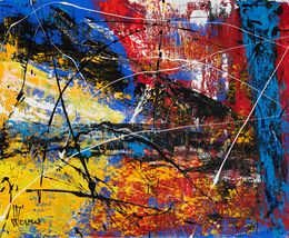 Peinture, Création L084. Harmonie colorée et dynamique gestuelle, Jean-Jacques Marie
