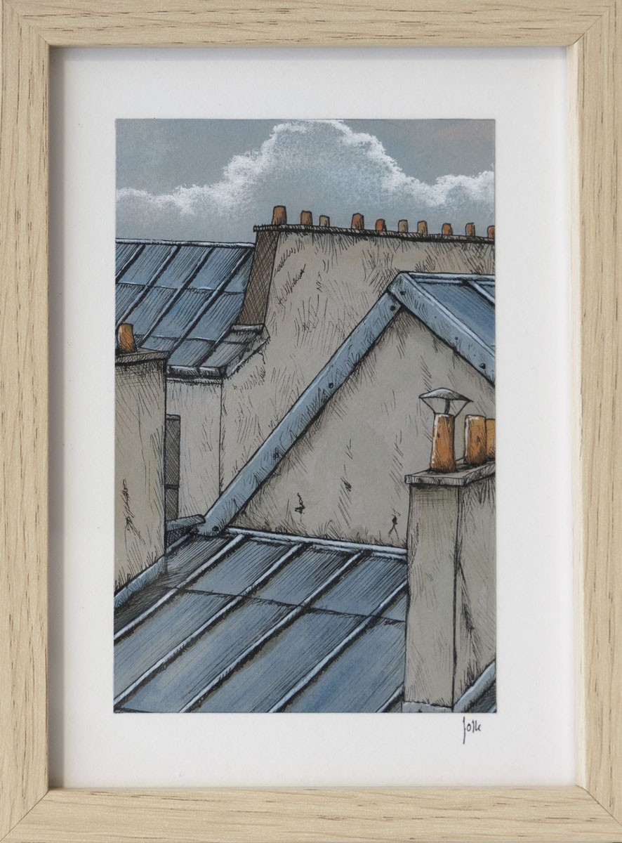 Eddy Josse, Toits - paysage figuratif toits urbains Eddy Josse, Toits - paysage figuratif toits urbains