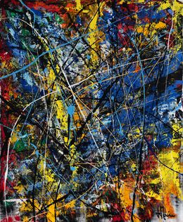 Painting, Création L075. Énergie colorée et gestes spontanés, Jean-Jacques Marie