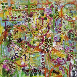Peinture, Carnaval - Série abstraction colorée, Flov'