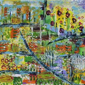 Gemälde, Un été particulier - Série abstraction colorée, Flov'