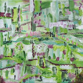 Gemälde, Donnez nous des jardins - Série abstraction colorée, Flov'