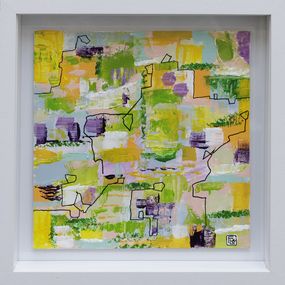 Gemälde, Les cerfs-volants - Série abstraction colorée, Flov'