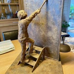 Skulpturen, Painting the sky in his special blue, Lieven D'Haese