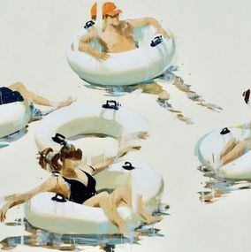 Painting, Floating people, Jean Marie Drouet