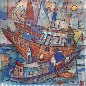 Peinture, Les Bateaux, Florence Malcombe