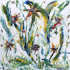 Gemälde, Flash - Série Synapses, explosion de couleurs, Marc Michon