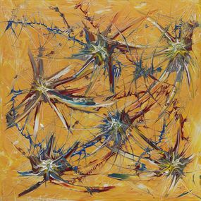 Gemälde, Activité neuronale - Série Synapses, explosion de couleurs, Marc Michon